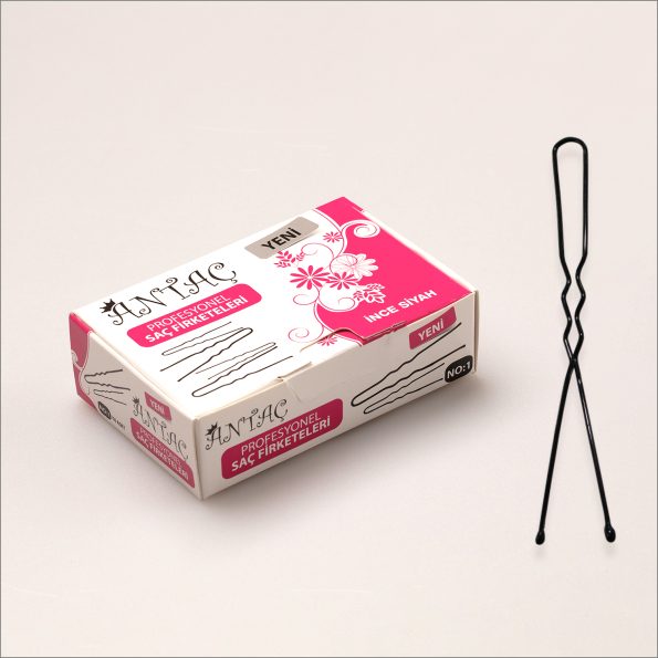 Firkete ince siyah 150 topuzlu