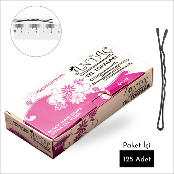 TopuzluTelTokasiyahMor125Adet
